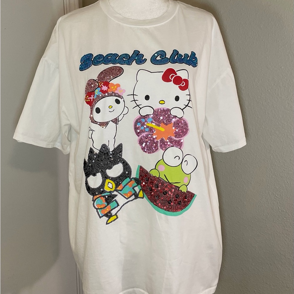 Forever 21 x Hello Kitty & Friends Beach Club Sequin Tee - Size L